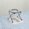 Foldable Elderly Pregnant Commode Chair Bedside Potty Mobile Toilet Stool Shower Chair for Accessibility