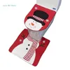 Couvre-siège de toilette 2 pièces Set Christmas Cover Santa Snowman Mat C9ga