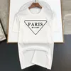 T-shirts hip-hop surdimensionnés Cute Triangular Paris Lettre de Paris HARAJUKU TEE PRINT RELALING MENS TOPS THEALTY RAPPER TSHIRT 240410