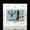 Focket a parete della spina a 2 buche per la casa tedesco per la casa con 1Gang 1 Way Switch Socket 86 * 92mm Flame Retardant Pannello 16A