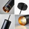 Pendantlampor nordiska dimbara LED COB Pendant Light Long Tube Kitchen Butik Butik Bar Decoration Rope Bakgrund AC220V 7W YQ240410