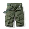 Summer Shorts Mens Work Clothes Casual Capris Tide Brand Straight Tube Multi Bag Men