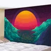 Taquestres Sunrise Digital Wall Hanging Scene Decoration Tapestry Hippie Bohemian Sictle Sheet