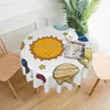 Tanta de mesa Sol e planetas no sistema solar toalha de mesa de 60 polegadas de diâmetro de 152 cm de borda decorativa resistente a rugas/exterior