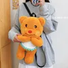 2024 New Butter Bear Super Soft Plush Doll Backpack Cute Doll Backpack Small Change Storage Bag Wholesale