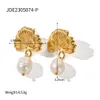 Modische Perle Xylia Anhänger Ohrringe 18k Edelstahl Gold Silber Farbohr Piercings Ohrringe Set Trendy Ins Style Damenschmuck