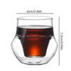 Wine Glasses Heat Resistant Double Wall Glass Coffee Mugs Clear Borosilicate Cup For Tea Latte Cappucino Cafe Milk Beer Juice