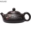 Autêntico Yixing Tea Pot Purple Clay Stop Scoop Belming Raw Ore Black Clay Tea Set