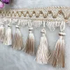 3yard/lot European Curtain Lace Trim Tassel Fringe Tassel hangende oren bank kleding tafelkleed diy trouwhuis decoratie