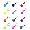 New Key Chain Military Parachute Woven Rope Ball Keychain Paracord Lanyard Key Ring Monkey Fist Key Chains Outdoor Survival Tool