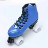 Pattini a rulli in linea vendita in fabbrica Scate a rulli blu a doppia fila con pis flash wheel woman woman patines scarpe sportive per esterni dimensioni 32-45 y240410