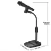 Stands Microphone Stand Desktop Tripod Portable Table Stand Adjustable Mic Stand Mic Clip Holder Bracket With Base Lightweight Bracket