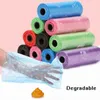 10-100 Rolls Dog Poop Bag Nedranta Plastic Pet Dog Poop Påsar för hundkatt Toalett Rengöring utomhusavfallsskräpväska