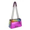 Regenbogen Frauenhandtasche Spleiß Kette Handheld ein Umhängetasche Crossbody Eagle Headbag Lion Ridge