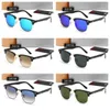 2024 Men Klassische Marke Retro Ray Sonnenbrille für Frauen Designer Eyewear Bands Metal -Rahmen -Designer Sonnenbrillen Frau Mazz