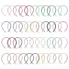 10 Mixed Color Plastic Headband Covered Satin Hair Band 9mm for DIY Craft