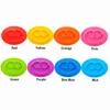 Chenkai 1pcs 8 colorido silicone bebê sorriso rosto prato de jantar infantil utensílios à prova d'água alimentos tigela de comida resistente a quebra