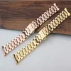 Watch Bands Watch Band 12 14 15 16 17 18 19 20 21mm 22mm 23mm 24mm Stainless Steel Watch Strap Curved End Butterfly Buckle Strap BraceletL2404