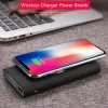 Chargers 20000MAH portatile portata a batteria esterna banco wireless Qi per iPhone 11 Samsung Powerbank Mobile Phone Caricatore wireless