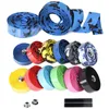 A Set Road Bike Accessories 11 Colors Bicycle Handlebar Tape Camouflage Cycling Handle Belt Cork Wrap with Bar Plugs Bar Tape