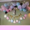 2019 New Baby Shower Boy Girl Decorations Set Table Signe Banner Banner Ballons Event Party Forniture Kawaii Forniture di sfondo