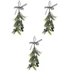 Fiori decorativi 3 Conteggio dell'arresto dell'albero Misteloe Swag Ornament Decorazione Festa Schiuma Natale Fallo Pendente Casa Canca