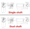 Mikro 050 Wurmgetriebe Motor DC3V-12V 6V 9V 4-762 U / min Slow Speed High Drehmoment All Metal Getriebemotor Rechte Winkelausgangswelle