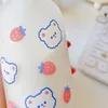 Bottiglia da acqua di vetro per orso di fragole kawaii da 320 ml calde per ragazze per bambini latte di succo di latte per adulti tazza di bere a perdita di perdite glassata