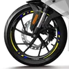 Reflective Motorcycle Accessories Wheel Stripes Sticker Rim Hub Yellow And Blue Decals Straddle Motorbike Decoration