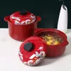 Ceramic Saucepan Chinese Style Casserole 4L Soup Pot 2.8L Stew Pan Cookware Kitchen Supplies Cooking Pot Big Ceramic Pot