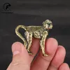 Figurine de singe en laiton massif