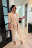 Suisse aux femmes Blazers Office Lady Solid Blazer Suit élégant en deux pièces Single Bouton à manches longues Pantalons crayon de mode