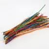 100pcs/lot Long 30cm Glitter Chenille Stems Pipe Cleaners Kids Toys DIY Handicraft Materials for Creative Kids Educational Toys