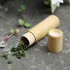 Bamboo Tube Tea Box Airtight Small Container Spices Storage Jar With Lid 4 Size