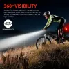 Waterdichte voorrug LED -zaklamp voor fietsen fietsen oplaadbare USB Bike Light Mountain Headlight Buiten sportlamp