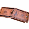 portefeuille masculin avec 100 dollars de portefeuille US Dollar Portefeuille Portefeuille en cuir masculin Porte-carte photo Fi Pobinet de portefeuille de grande capacité W55S #