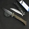 Tunafire Luzon Large size folding knife nylon fiber black/brown handle 8Cr13Mov white/black blade Survival tools