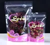 100pcs 8 styles Stand Up Plastic Gift Emballage Sac Coffee Powder Snack Bakery Dates Dates Zip Lock Cadeaux
