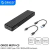 エンクロージャーOrico M.2 NGFF SATA NVME M2アルミニウム10GB SSD M2 USB3.1 Gen2 Typec Connection外部ハードドライブ（M2PV/M2PF）