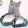 Dog Cat Portable Folding Transparent Handbag Carrier Shoulder Travel Carry Bag