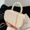Totes 2024 Luxury Women Small Box Bags Chain Crossbody Bag dam Purses and Handbag Yellow Pink White Clutch Evening Party Party
