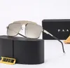Óculos de sol de designer de moda Goggle Beach Sun Glasses Glasses Sunphers Designer Men's Ladies Brown Case Black Metal Metal Lens de 50 mm