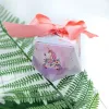 5pcs 유니콘 테마지 캔디 박스 유니콘 선물 가방 생일 웨딩 베이비 샤워 유니콘 파티 용품 용품 사탕 가방