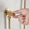 Gold Bathroom Bidet Faucet Only Cold Water Crane Bath Toilet Flushing Tool Wash Ground Toilet Mop Clean