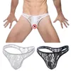 Mens sexy Sexe Loge-Thong Big Big Pouch Soues Briefes Bulge Sexy Underwear Basse Brief