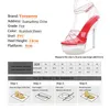 Sandales Voesnees Transparent Crystal Wedding Shoes Platform Femmes Super High Heel14cm 2024 Arrivée Female Pole Dance