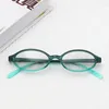 Lunettes de soleil verres ovales rétro Femmes filles Y2k Red Green Frame Eyewear Decorative Computer Anti-Blue Eyeglass Goggles