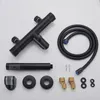 Black Chrome Bathtub Faucet Thermostatic Body Concealed Shower Set Wall Mount Shower Hot Cold Brass Mixer Tap Bath Shower
