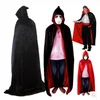 Black Red Children Halloween Cosplay Costume Teatro Prop morte Mantle Devil Mantle Ab Wear Long Tippet Cape con cappuccio per adulti