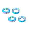 4pcs / set Mountain BMX Bike Bicycle Titanium Concave et Convex Washer Spaceur pour le groupe de frein à disque Boulons de montage